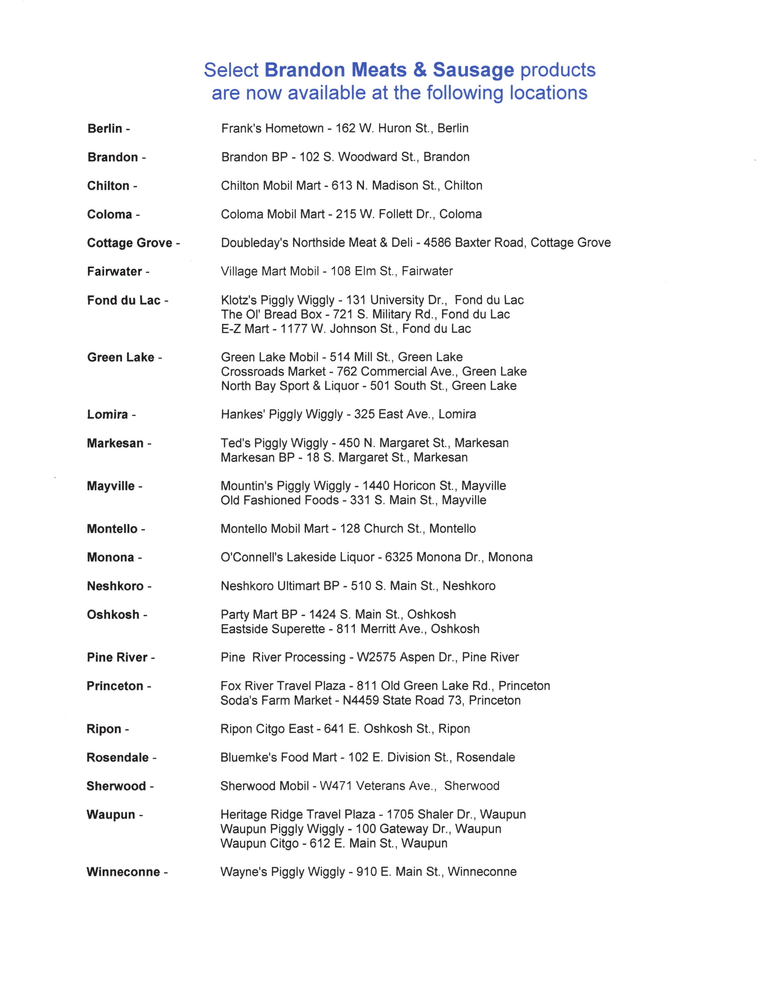 Meat Sales near me Waupun, Steaks on Sale Ripon, Deals, Brandon Meats